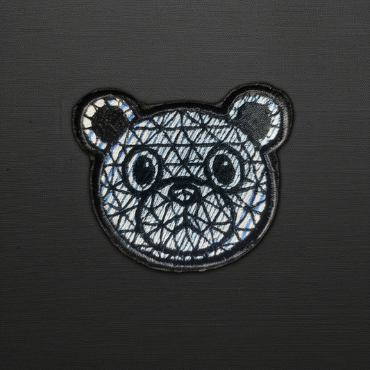 Riyla Geometric Teddy Bear Embroidered Velcro Patch